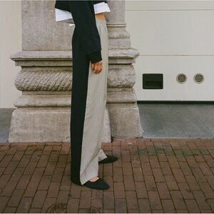 Zara contrasting varsity pants
